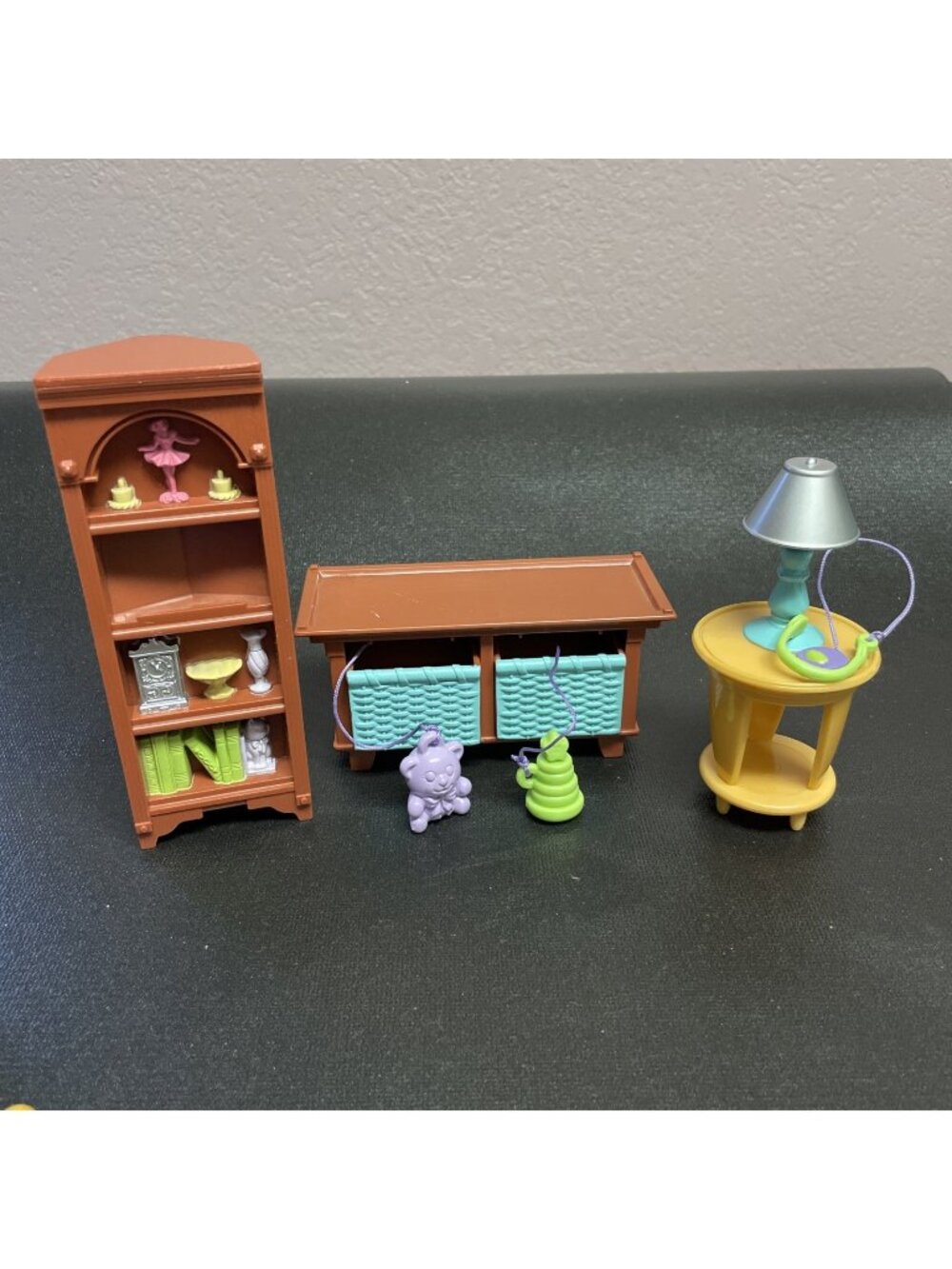 Fisher Price Loving Family Table Lamp CD Player Corner Bookcase Toy Box
